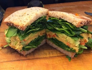 Our delicious vegan Mashed Chickpea Salad Sandwich